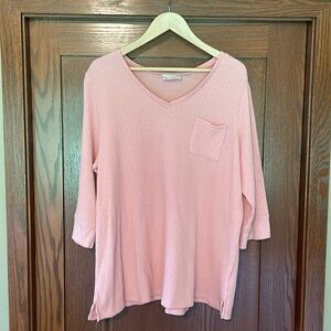 Belle by Kim Gravel Waffle 3/4 Sleeve shirt A397104